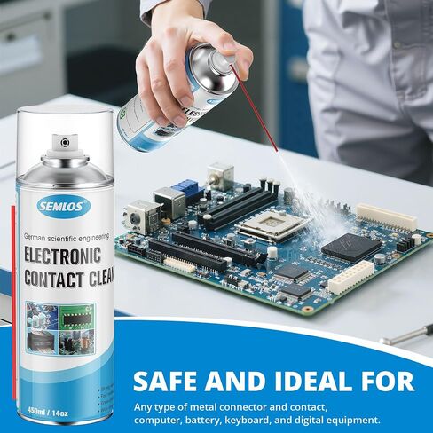 Semlos Electrical Contact Cleaner for Battery, Circuit Boards, 14 oz, 2 Packs in Saudi Arabia