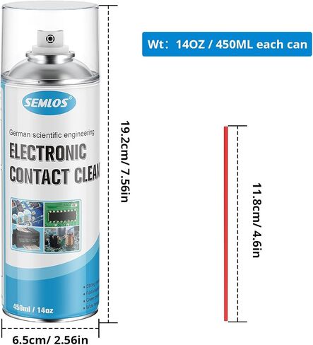 Semlos Electrical Contact Cleaner for Battery, Circuit Boards, 14 oz, 2 Packs in Saudi Arabia