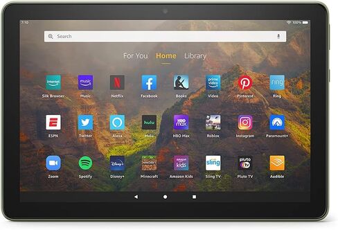 Fire HD 10 Tablet (32 GB, Black, Lockscreen Ad Supported) + 2-Year Protection Plan in Saudi Arabia