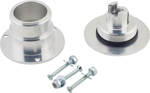 Speedway Motors Billet Aluminum Fuel Filler Neck w/Pop-Up Gas Cap - Sleek & Simple Flush Mount Design - Easy Installation - Non-Vented Cap - 2.5" Diameter, 1.5" Hose Connection in Saudi Arabia