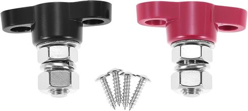 QWORK Power Distribution Block - 3/8" Stud, 250A 12V Bus Bar Pair Red & Black for Automotive, Marine, Solar in Saudi Arabia