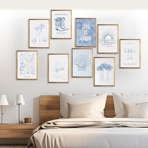 Morris Wall Paintings poster Set of 9, Vintage Rabbit Fox Starry Sky Bee Butterfly Dragonfly Poster Prints, Botanical Nature Floral Canvas Wall Decor Paintings for Living Room Bedroom Bathroom 10x8 In in Saudi Arabia
