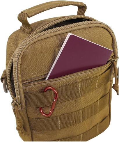 BARRERA warriors- Small Sling bag, Fanny pack for men, Mini Crossbody bag, Mini cross body fanny pack, Handbag Adjustable Bag, MOLLE shoulder bag, small tactical sling bag. (BLACK) in Saudi Arabia