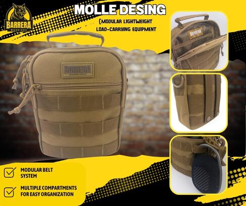 BARRERA warriors- Small Sling bag, Fanny pack for men, Mini Crossbody bag, Mini cross body fanny pack, Handbag Adjustable Bag, MOLLE shoulder bag, small tactical sling bag. (BLACK) in Saudi Arabia