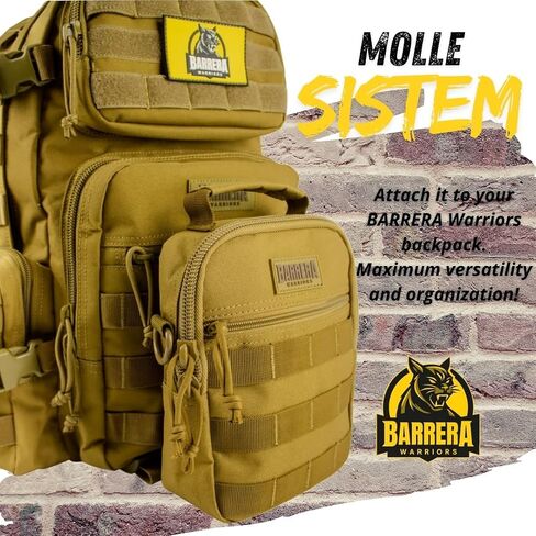 BARRERA warriors- Small Sling bag, Fanny pack for men, Mini Crossbody bag, Mini cross body fanny pack, Handbag Adjustable Bag, MOLLE shoulder bag, small tactical sling bag. (BLACK) in Saudi Arabia