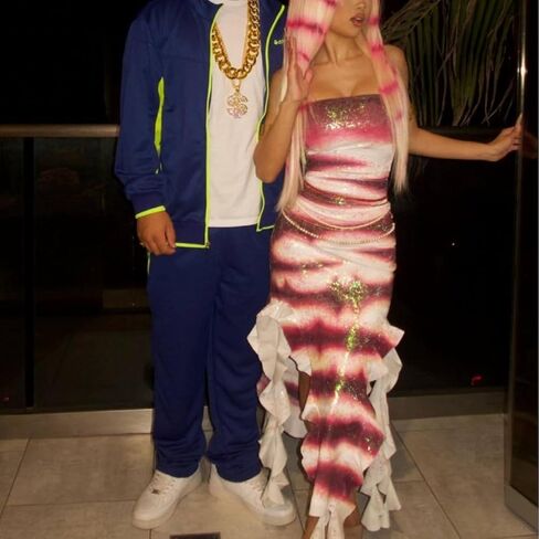 Women Halloween Shark Tale Lola Costume Dress Y2k Side Split Ruffle Maxi Dress Strapless Fish Cosplay Dresses in Saudi Arabia