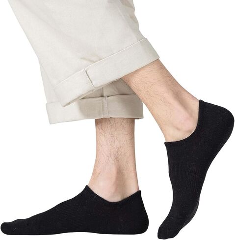 Men No Show Socks Low Cut Ankle Sock Men Short Socks Casual Thin Cotton Non Slip Sock 5 Pairs in Saudi Arabia