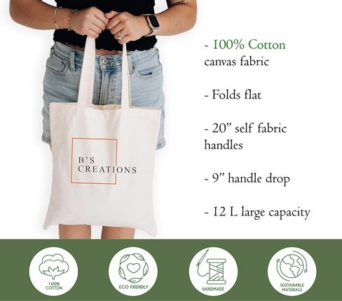 Custom Tote Bag in Bulk, Pack of 10/25/50/100/250 | Promotional Tote Bags with Custom Logo, Text or Image | 100% Cotton Tote Bags for Business Promotional Items in Saudi Arabia