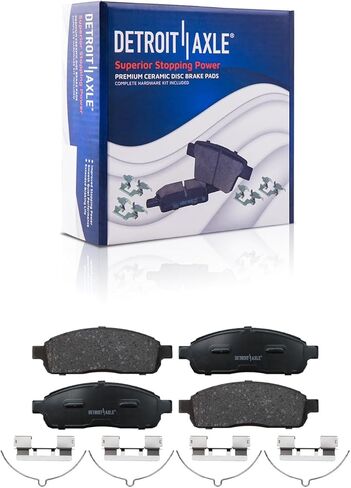 Detroit Axle - 2WD Front Brake Kit for 2004-2008 Ford F-150 06-08 Lincoln Mark LT Drilled & Slotted Disc Brake Rotors Ceramic Brakes Pads 2005 2006 2007 Replacement in Saudi Arabia