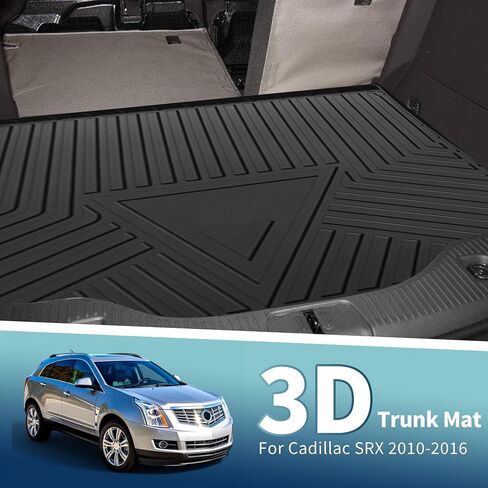 ACROPIX Flat Face Cargo Liner Rear Trunk Mat Trunk Cargo Luggage Boot Tray Mat Stripes and Triangles Pattern for Cadillac SRX 2010-2016 Anti-Slip in Saudi Arabia