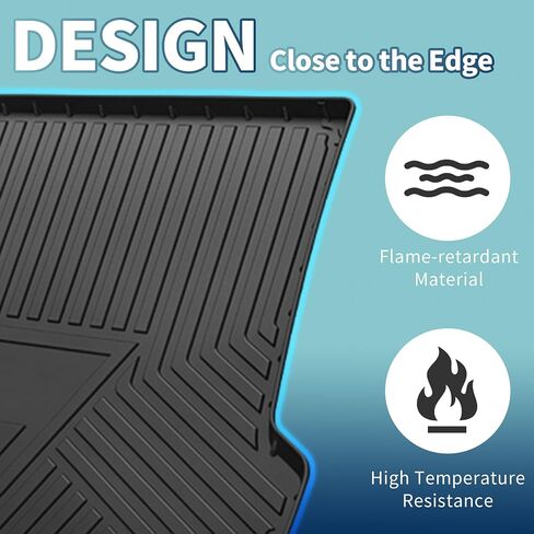 ACROPIX Flat Face Cargo Liner Rear Trunk Mat Trunk Cargo Luggage Boot Tray Mat Stripes and Triangles Pattern for Cadillac SRX 2010-2016 Anti-Slip in Saudi Arabia