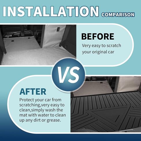 ACROPIX Flat Face Cargo Liner Rear Trunk Mat Trunk Cargo Luggage Boot Tray Mat Stripes and Triangles Pattern for Cadillac SRX 2010-2016 Anti-Slip in Saudi Arabia