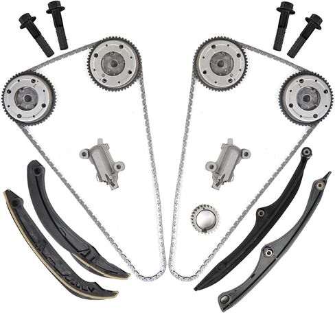 مجموعة سلسلة توقيت المحرك مع ضرس تروس VVT متوافق مع Ford F150 3.5L Ecoboost، Expedition، Lincoln Navigator 3.5L V6 DOHC Reolace# HL3Z-6268-A HL3Z6K255A in Saudi Arabia