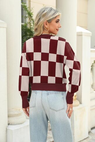Zeagoo Womens 2025 Fall Crewneck Cropped Sweater Cozy Long Sleeve Ribbed Knit Pullover Dropped Shoulders Trendy Jumper Tops in Saudi Arabia