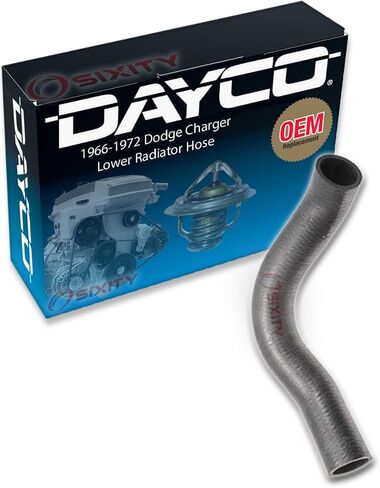 Dayco Lower Radiator Coolant Hose compatible with Dodge Charger 5.9L 6.3L 6.6L 7.0L 7.2L V8 1966-1972 in Saudi Arabia
