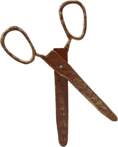 Nicky Bigs Novelties Giant Fake Scissors Prop 13.5" Rusty Brown Plastic Clown Zombie Teacher Costume Accessory Halloween Cosplay Theater Ribbon Cutting Gag Joke in Saudi Arabia