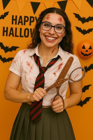 Nicky Bigs Novelties Giant Fake Scissors Prop 13.5" Rusty Brown Plastic Clown Zombie Teacher Costume Accessory Halloween Cosplay Theater Ribbon Cutting Gag Joke in Saudi Arabia