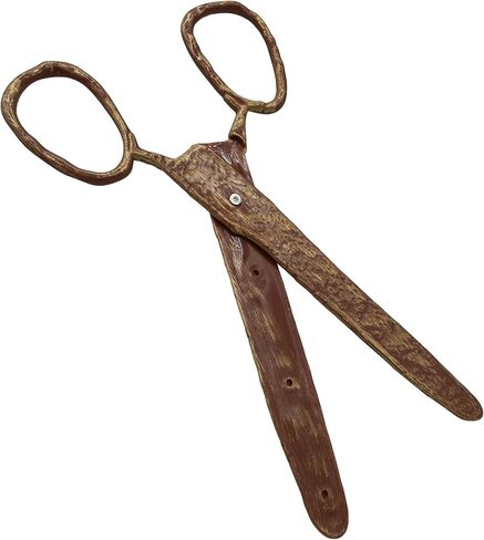Nicky Bigs Novelties Giant Fake Scissors Prop 13.5" Rusty Brown Plastic Clown Zombie Teacher Costume Accessory Halloween Cosplay Theater Ribbon Cutting Gag Joke in Saudi Arabia