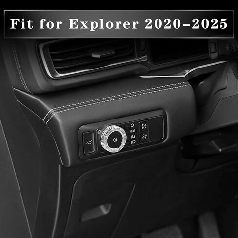 غطاء مقبض زر مفتاح المصباح الأمامي للسيارة من TOMALL متوافق مع Ford Explorer 2020 2021 2022 2023 2024 2025 وحدة التحكم المركزية الجانبية زر التبديل مقبض زر الديكورات الداخلية للسيارة in Saudi Arabia