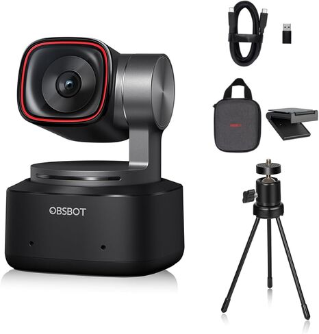 كاميرا ويب OBSBOT Tiny 2 Lite تعمل بالذكاء الاصطناعي بدقة 4K UHD PTZ، مستشعر CMOS 1/2 بوصة، تقريب رقمي 4X تتبع تلقائي بالذكاء الاصطناعي مع التحكم التلقائي في إيماءات التكبير 2.0، بث مباشر للعبة/الاجتماع/التعليم عبر الإنترنت، حامل ثلاثي القوائم صغير in Saudi Arabia