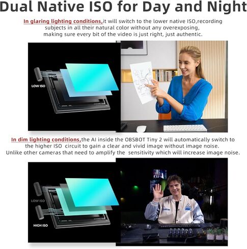 كاميرا ويب OBSBOT Tiny 2 Lite تعمل بالذكاء الاصطناعي بدقة 4K UHD PTZ، مستشعر CMOS 1/2 بوصة، تقريب رقمي 4X تتبع تلقائي بالذكاء الاصطناعي مع التحكم التلقائي في إيماءات التكبير 2.0، بث مباشر للعبة/الاجتماع/التعليم عبر الإنترنت، حامل ثلاثي القوائم صغير in Saudi Arabia