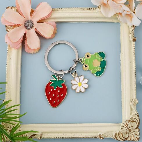 Inspirational Gifts for Women Cute Frog Themed Gift Funny Keychain Accessories Gift Card Cheer Up Emotional Support Motivational Positive Unique Birthday Gifts for Daughter Friend Coworker Bestie in Saudi Arabia
