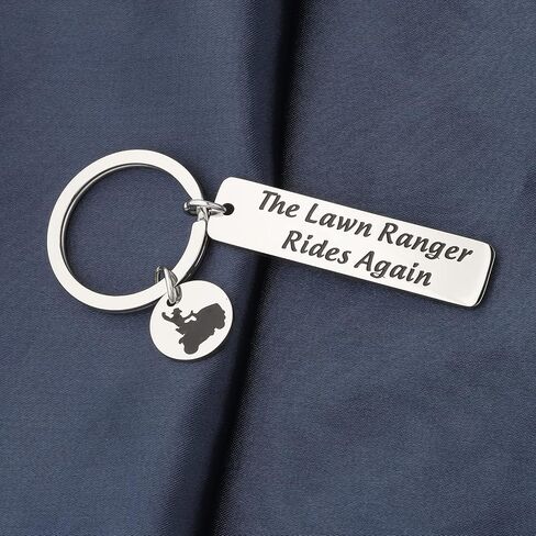 POTIY Lawn Enforcement Gift Mowing the Lawn Jewelry سلسلة مفاتيح Lawn Ranger Rides Again in Kuwait
