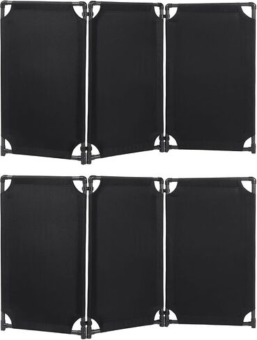 Kanayu 12 Panels Safety Barricade 5.8FT Caution Sign PVC Frame Folding Security Gate High Visibility Barricade Traffic Fence Foldable Caution Symbol Crowd Control Restricted Area (Simple) in Kuwait