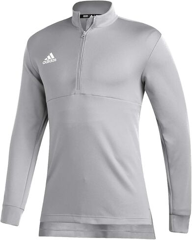 قميص adidas Team Issue ربع بسحاب - قميص كاجوال للرجال LT رمادي/أبيض in Saudi Arabia