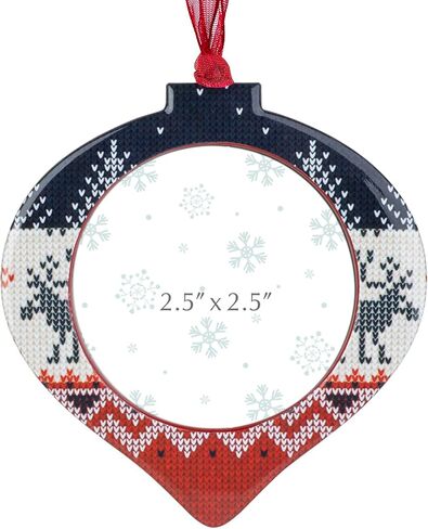 3PCS Christmas Tree Ornaments Set Picture Frame Ornament Holiday Keepsake Gift Home Decor Christmas Decorations Xmas Gifts Pendant with 2" Photo Frame Insert (Snowman Set 2024) in Kuwait