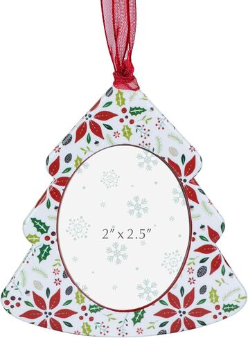 3PCS Christmas Tree Ornaments Set Picture Frame Ornament Holiday Keepsake Gift Home Decor Christmas Decorations Xmas Gifts Pendant with 2" Photo Frame Insert (Snowman Set 2024) in Kuwait