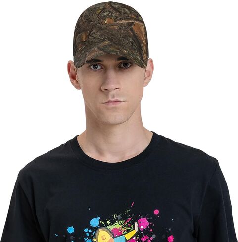 Camo Baseball Cap Adjustable Camouflage Hat Unisex Fishing Hat for Outdoor Sports One Size in Saudi Arabia