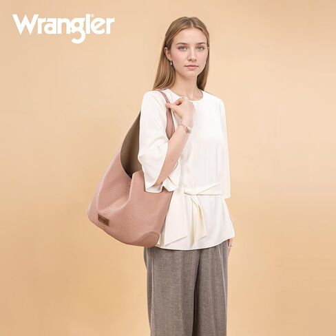 Wrangler Hobo Bag Purse for Women 2PCS Set, Slouchy Shoulder Handbags with Small Crossbody Bag in Saudi Arabia