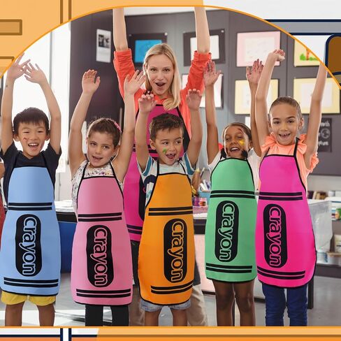 Liitrsh 12 Pcs Group Halloween Crayon Apron Adults Bulk Color Crayon Costumes Set for Dress Outfit Fancy Halloween Family Cosplay in Saudi Arabia