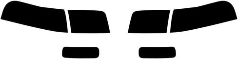 Rvinyl Headlight Pre Cut Film Cover Kit in Blackout Smoke Compatible with Mercury Grand Marquis 2006-2011 - Adhesive Backss in Saudi Arabia