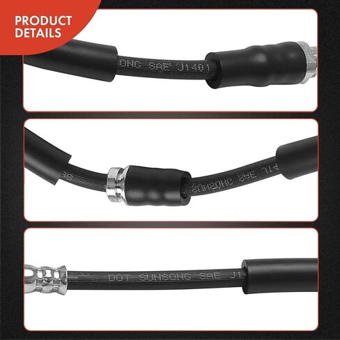 A-Premium Front Driver or Passenger Brake Hydraulic Hose Compatible with BMW Models - X5 2007-2018, X6 2008-2019 - Replace# 34306887451 in Saudi Arabia
