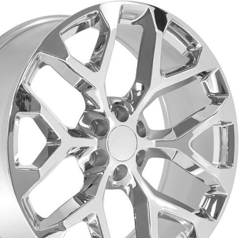 OE Wheels CV98B 24 Inch Rim Fits Silverado 1500 Snowflake Style 6x139.7 24x10 Chrome - Hollander 5668 (1) in Saudi Arabia