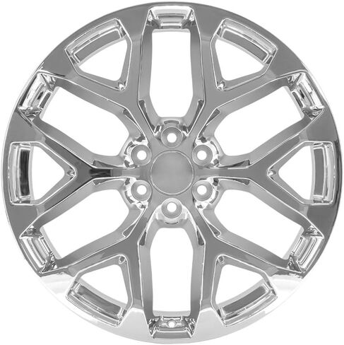 OE Wheels CV98B 24 Inch Rim Fits Silverado 1500 Snowflake Style 6x139.7 24x10 Chrome - Hollander 5668 (1) in Saudi Arabia