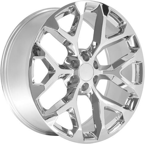 OE Wheels CV98B 24 Inch Rim Fits Silverado 1500 Snowflake Style 6x139.7 24x10 Chrome - Hollander 5668 (1) in Saudi Arabia