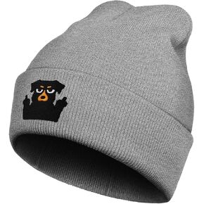 Funny Embroidered Beanie Hat for Men and Women Cute Soft Washable Winter Cuffed Knit Cap Gifts in Saudi Arabia
