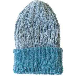 Reversible Alpaca Hand Knit Cable Hat - Fair Trade in Saudi Arabia