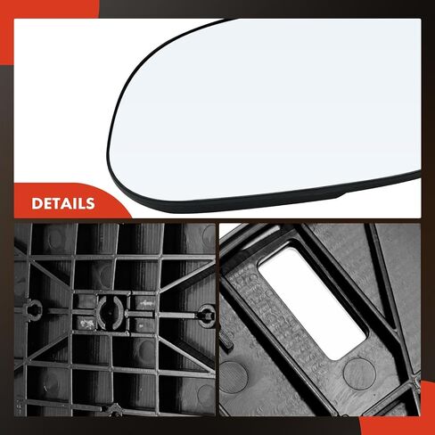 A-Premium Left Driver Side Non-Heated Mirror Glass with Backing Plate - Compatible with Ford F-150 1997-2003, F-150 Heritage 2004, F-250 1997-1999, Expedition 1997-2002 & Lincoln Navigator 1998-2002 in Saudi Arabia