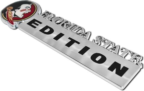 Elektroplate Florida State Edition شعار السيارات المعدني للسيارات والشاحنات وجميع السيارات | مقاس عالمي بمقاس 17.78 سم × 6.35 سم | مقاومة للعوامل الجوية in Saudi Arabia