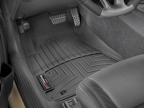 WeatherTech Custom Fit FloorLiners for Dodge Challenger - 1st Row (4410491), Black in Saudi Arabia