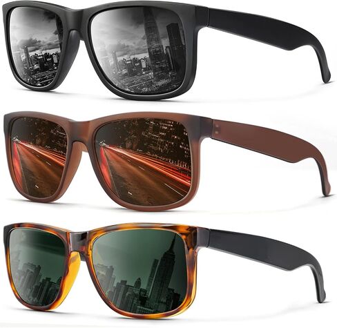 ANYLUV Mens Sunglasses Polarized, Retro Sunglasses for Men Women Square Style UV400 Protection for Driving in Kuwait