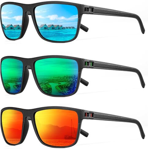 ANYLUV Mens Sunglasses Polarized, Retro Sunglasses for Men Women Square Style UV400 Protection for Driving in Kuwait