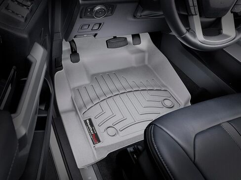 بطانات أرضية مخصصة من WeatherTech لسيارة Ford Super Duty - الصف الأول والثاني (441012-1-2)، أسود in Saudi Arabia