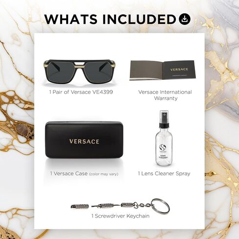 VERSACE VE4399 Greca Medusa Sunglasses with Luxury Eyewear kit in Saudi Arabia