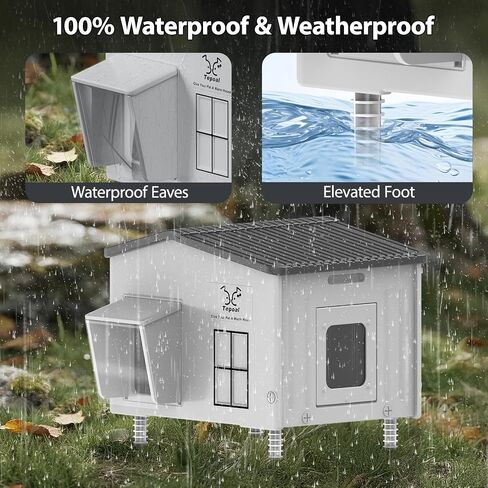 Large Indestructible Heated Cat House for Outside, Extremely Waterproof & Weatherproof Heated Outdoor Cat House for Winter, Fully Insulated Feral Cat Shelter for Outdoor Barn Cats Strays, 20x16x20 in in Saudi Arabia