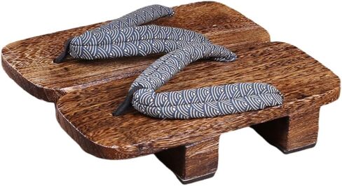 Multicolor Print Japanese Geta Wooden Summer Clogs Sandals Geta Wood Flip Flops Japan Traditional Shoes in Kuwait